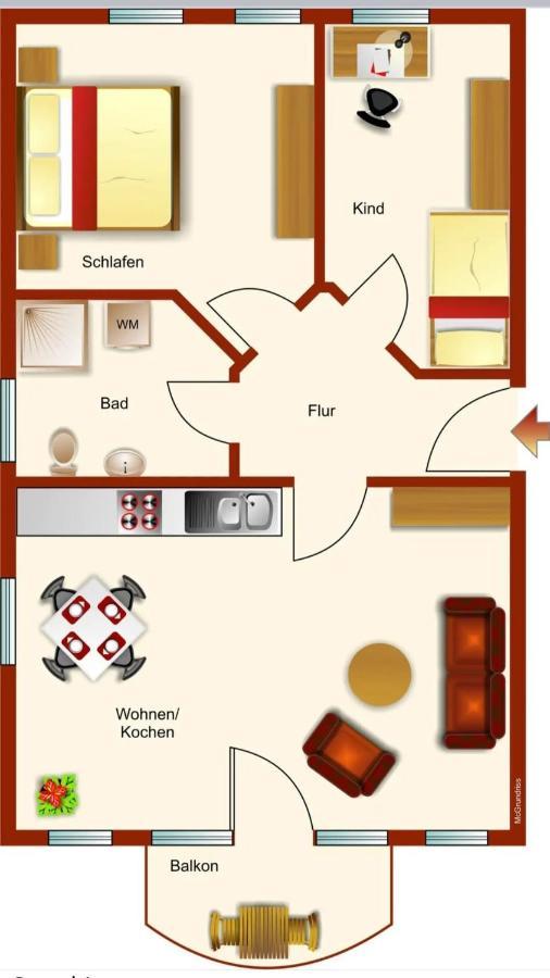 Ferienwohnung Rieke 诺德代希 外观 照片